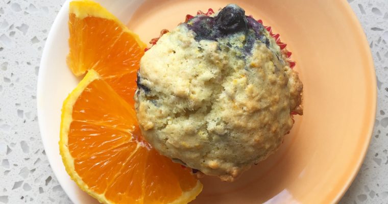 Oatmeal, Blueberry and Orange Muffins 