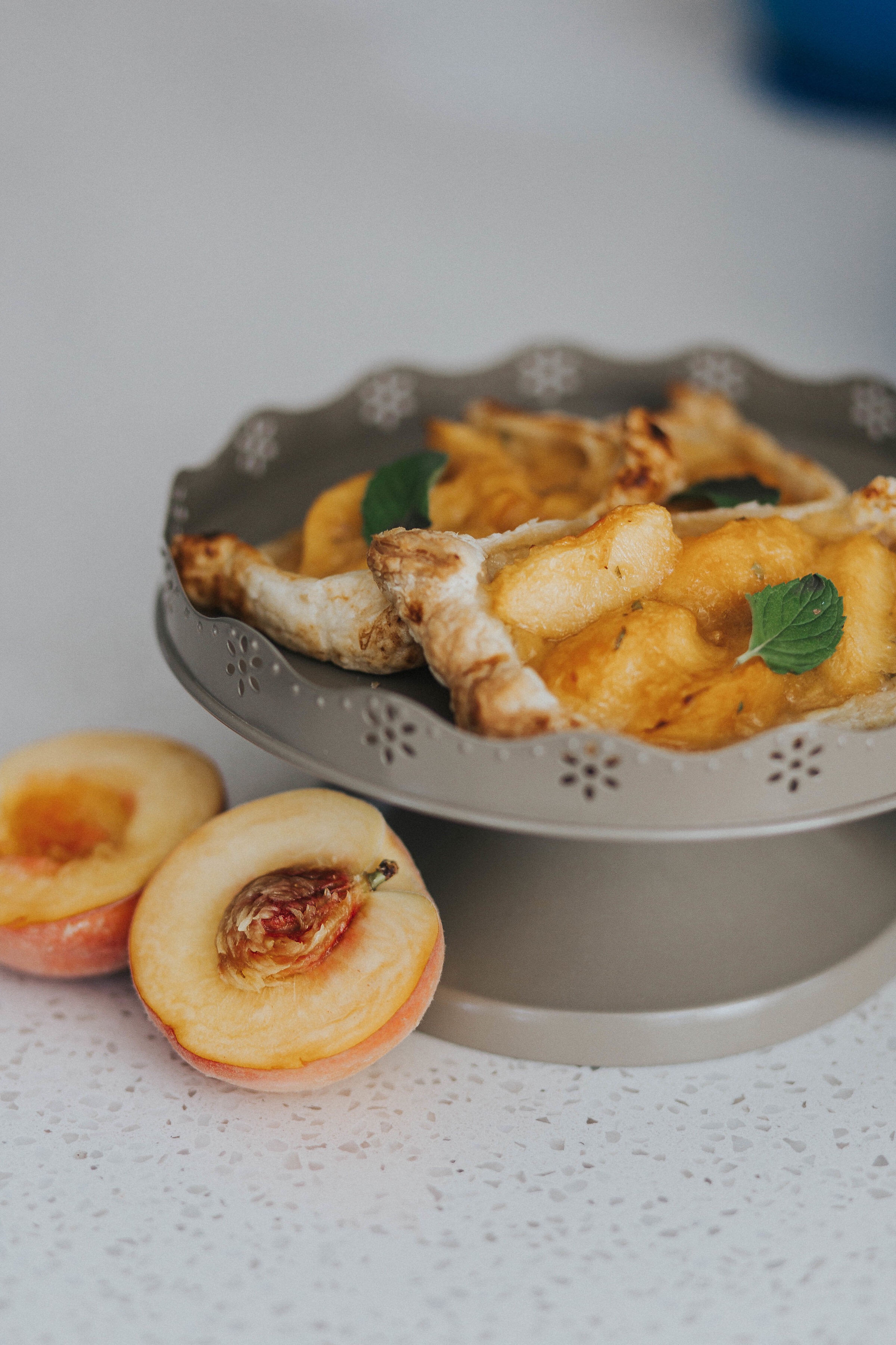 Peach and Mint Galette