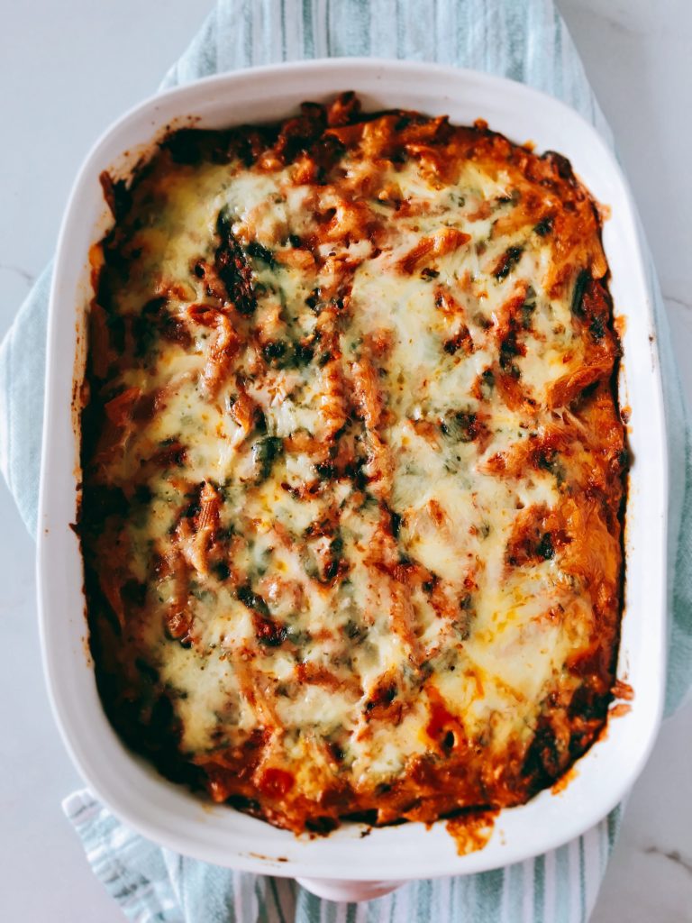 Baked Penne with Italian Sausage and Spinach – The Friendly Edit